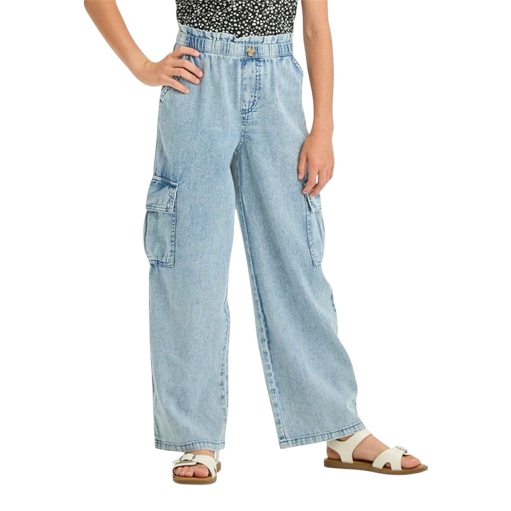Cat & Jack Wide Leg Denim Cargo Pants
